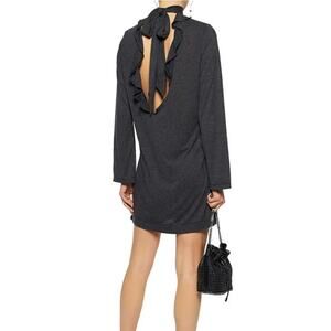 NWT IRO Cassy Open-Back Mini Dress Gray Women's Size S